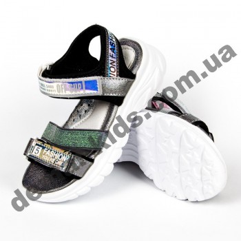 Детские босоножки Lilin Shoes B018-2-2 темное серебро